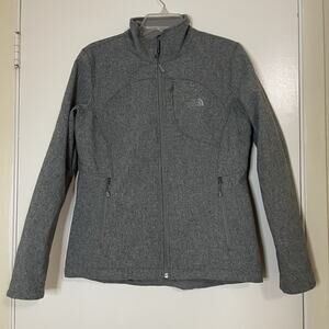 The North Face Women's WINDWALL Softshell Jacket Fleece Lined Gray Size Medium